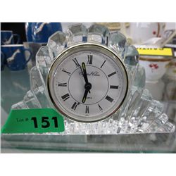 Glass table clock
