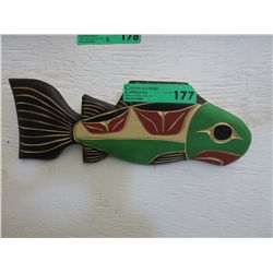 First Nations carving of  "Salmon" - wall piece