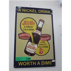 Pepsi Cola tin advertising sign