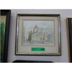 Signed watercolour - Scotland 1977