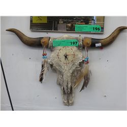 Replica "Cow Skull" wall clock