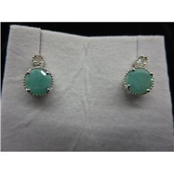 New Pair Emerald & Diamond Earrings