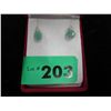 Image 2 : New Pair Emerald & Diamond Earrings