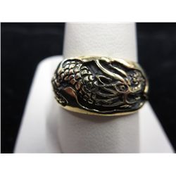 Mans New Bronze Ring, Dragon Design, Custom Piece