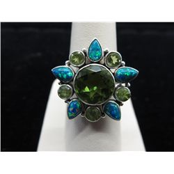 Multi-stone Sterling silver ring