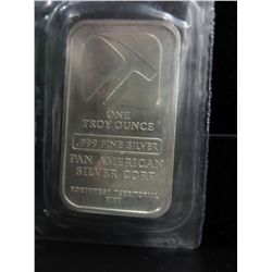 Silver Bar, 1 Troy oz. of 0.999 silver