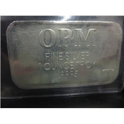 Silver Bar, 1 Troy oz. of 0.999 silver
