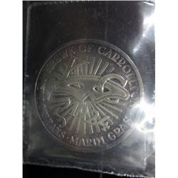Silver Round, 1971 New Orleans Mardi Gras Theme