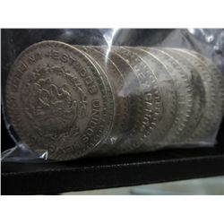 10 x Mexican Morales, 10% silver, 1950s and 1960s