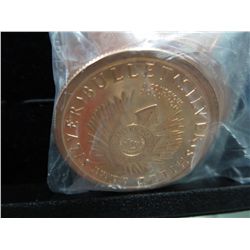 10 x 0.999 Fine Copper Bullion Rounds