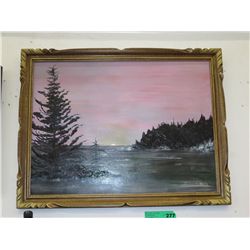 Original paint on board signed P. Wiley