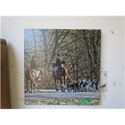 Hunting print on canvas