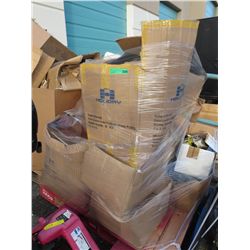 Skid of storage locker goods