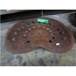Vintage metal tractor seat