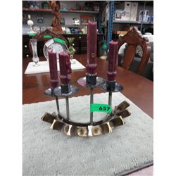 Retro metal candle holder