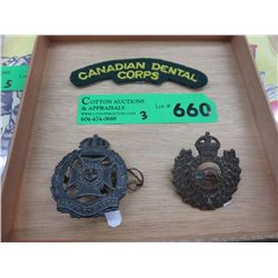 3 pcs Canadian military memorabilia