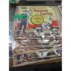 5 Vintage Hop-Along Cassidy record albums