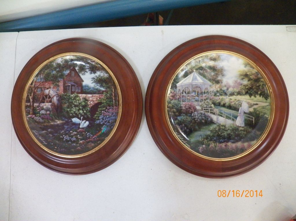2Framed Franklin Mint Plates Signed and Numbered Franklin Mint Plates