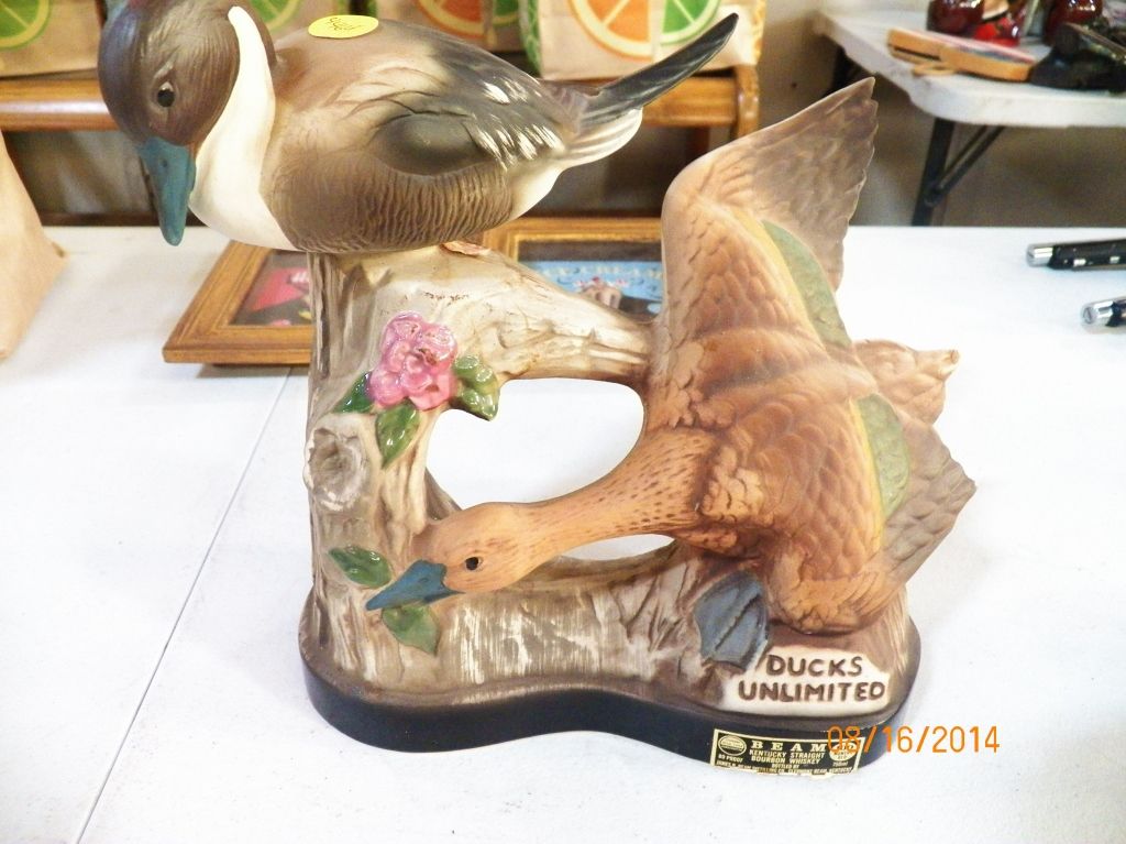 Jim Beam Duck Decanter Duck's Unlimited Pintail Decanter Measures 12