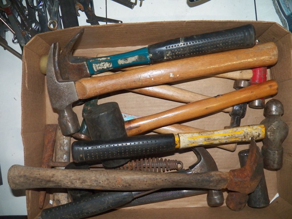 Box Hammers Claw Hammers, Ball Peen, Ruber Mallets Ect
