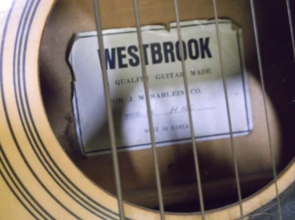 Folk Guitar by Westbrook made for JM Sahlein Com model H 100 made in