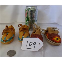 2 Pairs of Childs' Moccasins