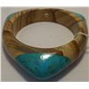 Image 3 : Petrified Wood & Turquoise Bracelet