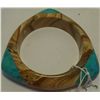 Image 4 : Petrified Wood & Turquoise Bracelet