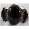 Image 2 : Navajo Obsidian & Sterling Silver Jewelry Collection-5 Pieces