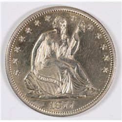 1877-S SEATED HALF DOLLAR MS-64 (WHITE)