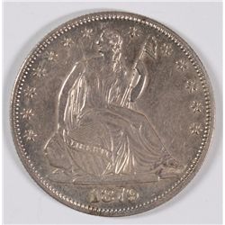 1879 SEATED HALF DOLLAR AU-58