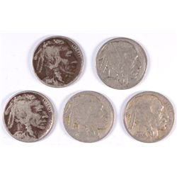 (5) 1914 BUFFALO NICKELS FAIR/AG