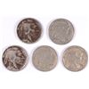 Image 1 : (5) 1914 BUFFALO NICKELS FAIR/AG