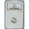Image 1 : 1950 ROOSEVELT DIME NGC MS-66