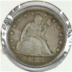 1875-S TWENTY CENT AG