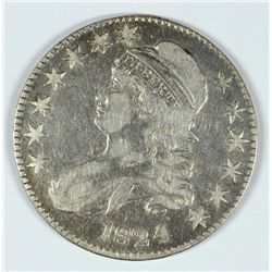 1824 BUST HALF DOLLAR VF