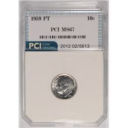 1959 ROOSEVELT DIME, PCI MS-67 FULL TORCH!   LISTS FOR $180.00