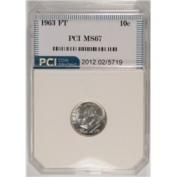 1963 ROOSEVELT DIME, PCI MS-67 FULL TORCH  LISTS FOR $800.00