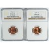 Image 1 : ( 2 ) 1963 LINCOLN CENTS, NGC MS-66 RED! RARE!  MS-67 GO FOR $3000.00 EACH!