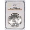 Image 1 : 1934 PEACE SILVER DOLLAR, NGC MS-65+ BLAST WHITE, LOOKS MS-66 FOR SURE VERY RARE