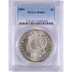 1884 MORGAN SILVER DOLLAR, PCGS MS-65+   LOOKS 66!