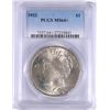 Image 1 : 1922 PEACE SILVER DOLLAR, PCGS MS-64+  LOOKS 65