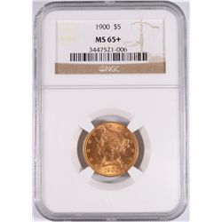 1900 $5.00 LIBERTY GOLD, NGC MS-65+  POPULATION OF ONLY 3!!!