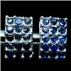 Image 1 : PAIR OF STERLING SILVER DEEP BLUE SAPPHIRE EARRINGS