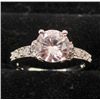 Image 1 : SILVER PLATED AUSTRIAN CRYSTAL RING SIZE 9"