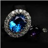 Image 1 : STERLING SILVER AMETHYST AND TOPAZ RING SIZE 7