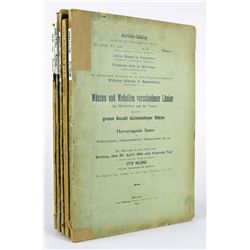 FIVE EARLY HELBING AUCTION CATALOGUES