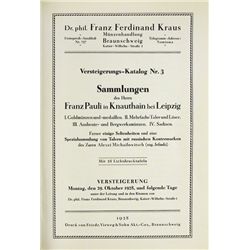 SAMMLUNGEN DES HERRN FRANZ PAULI