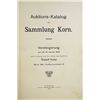 Image 1 : AUKTIONS-KATALOG DER SAMMLUNG KORN