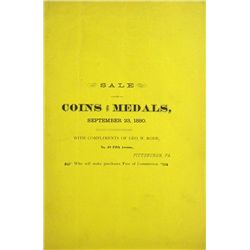 CATALOGUE OF COINS AND MEDALS